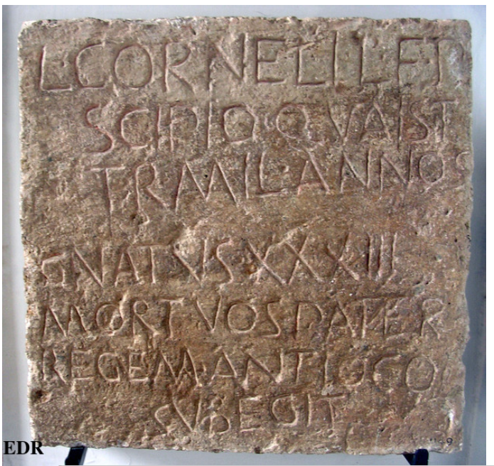 <p>CIL 1, 12, via Appia, Roma, sepolcro degli Scipioni</p>