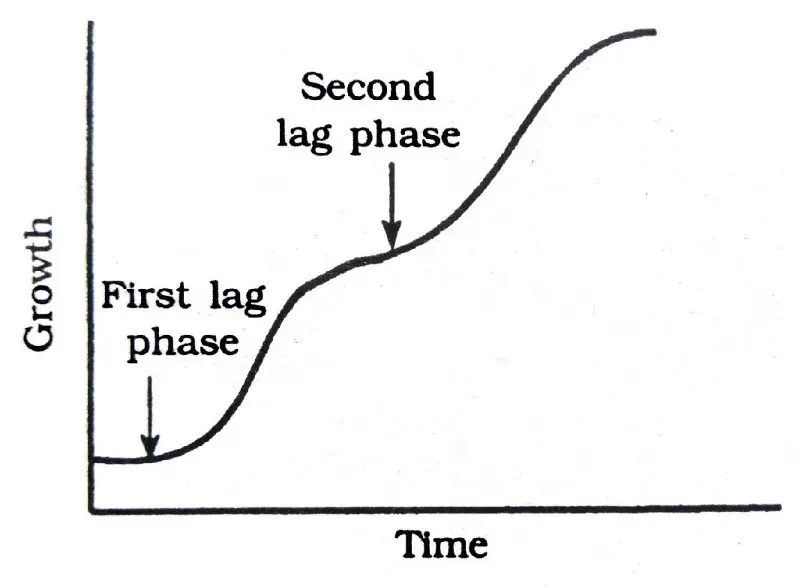 Preferential use of one material over another. Lag occurs when preferred substrate is exhausted, then growth resumes using the second substrate. 