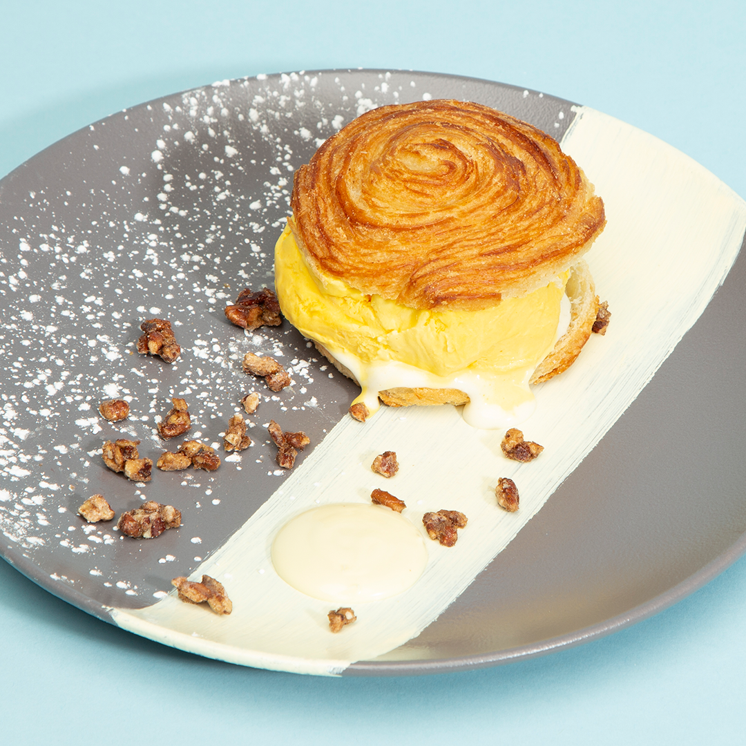 <p></p><ul><li><p>Whispers of Saffron Ice Cream</p></li></ul><ul><li><p class="">Cardamom Crème Anglaise</p></li><li><p class="">Candied Pecan Garnish</p></li></ul><p></p>