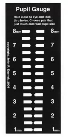 <p>duchek pupil gauge&nbsp;</p>