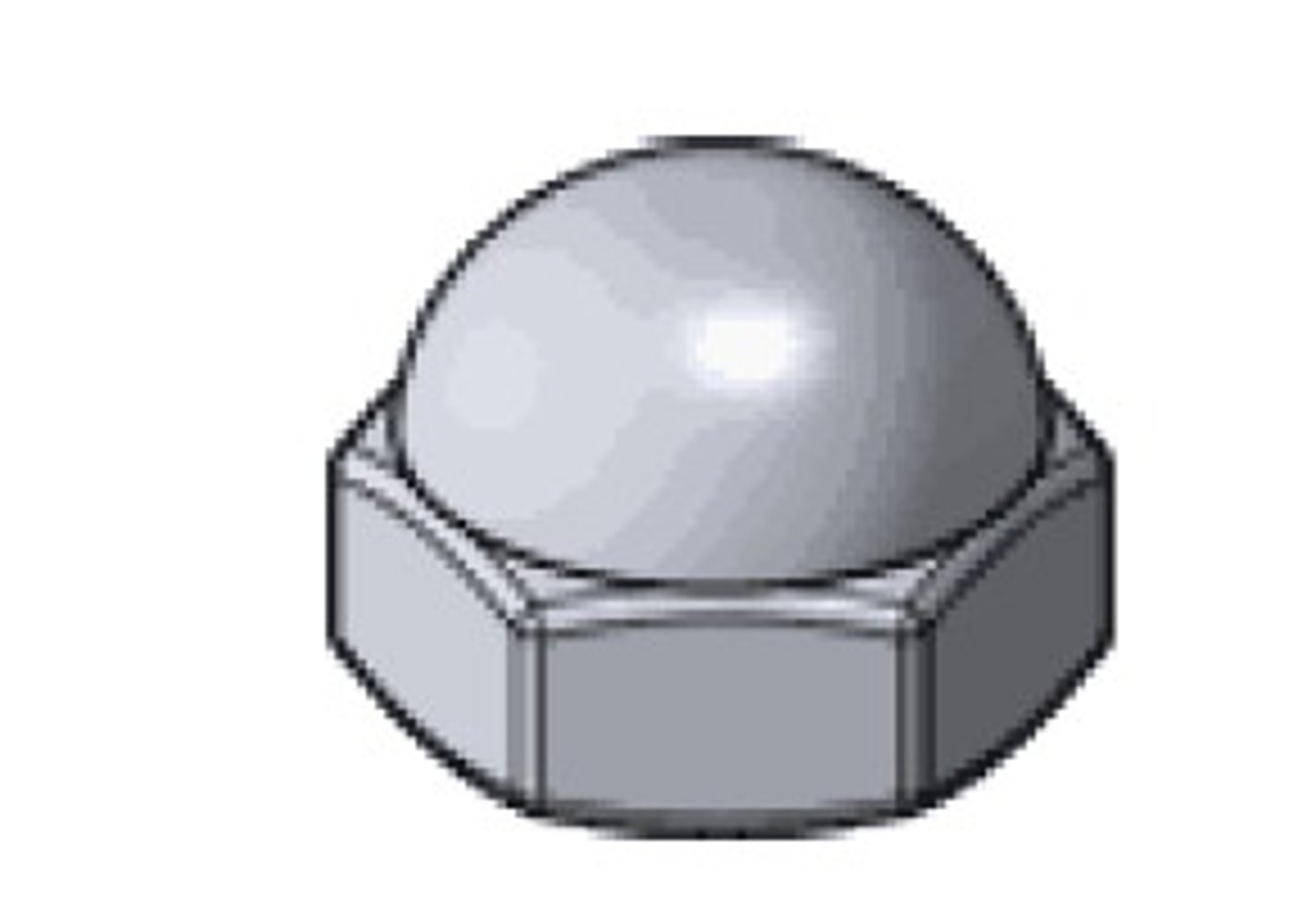 <p>TYPE OF NUT: with a domed top over the end of the fastener</p>