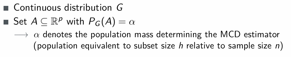 <p>What is the functional for the mean over a set A?</p>