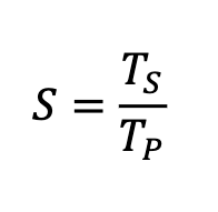 <p>the ratio of the serial runtime of the best sequential algorithm for solving a problem to the time taken by the parallel algorithm to solve the same problem on p processors</p>