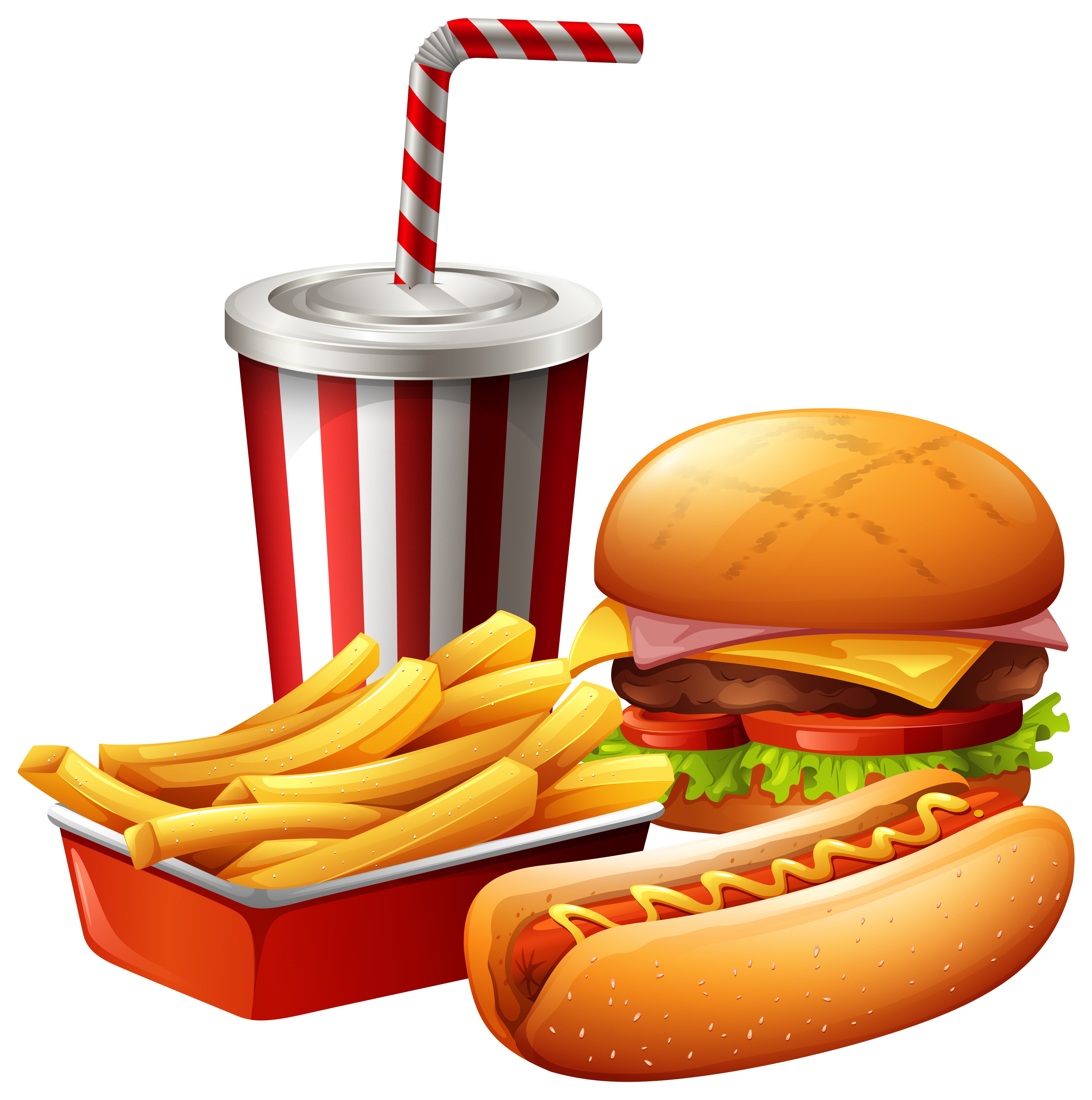 <p>What energy is represented in fast food</p>