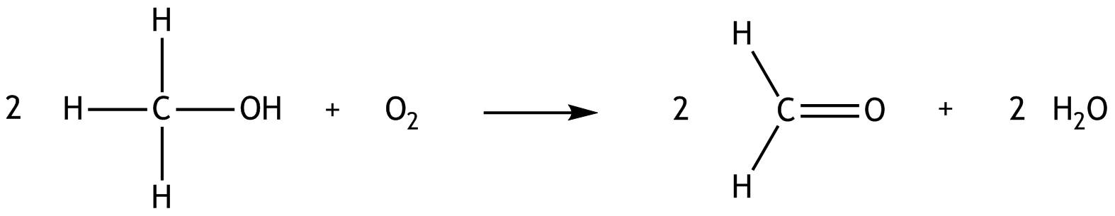 <p>3. The oxidation of methanol can be described by the following reaction equation:</p><p>The standard enthalpies of formation ΔH° of the compounds are as follows:</p><p>Methanol: –239 kJ·mol⁻¹</p><p>Oxygen: 0 kJ·mol⁻¹</p><p>Formaldehyde: –109 kJ·mol⁻¹</p><p>Water: –242 kJ·mol⁻¹</p><p>From the resulting ΔH° of the given reaction, it follows directly that the reaction</p><p>A. is endergonic</p><p>B. is endogenous</p><p>C. is endothermic</p><p>D. is exothermic</p><p>E. is accompanied by a decrease in entropy</p>
