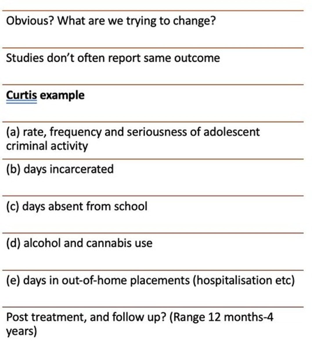 <p>Metrics assessing effectiveness of interventions.</p>