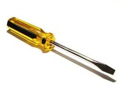 <p>Tool used to loosen or tighten flat head screws.</p>