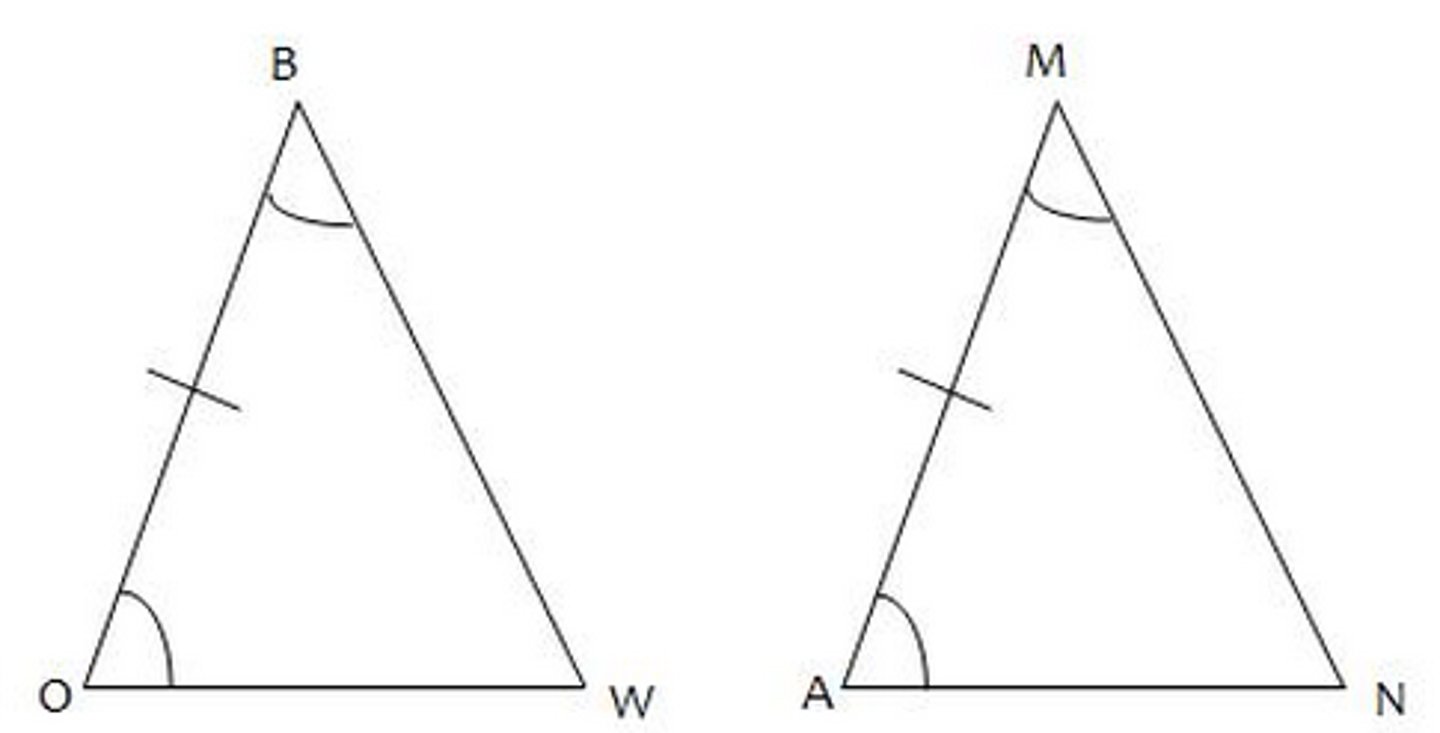 <p>Two angles and the included side of one triangle are congruent to two triangles and the included side of another triangle.</p>