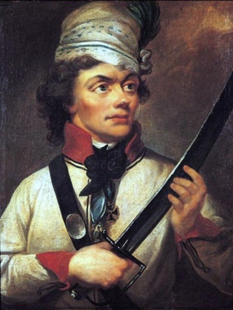 <p>a. noble</p><p>b. Poland</p><p>c. Polish noble that fought with distinction in the American Revolution, rebelled against Prussia and Russia. Poland defeated.</p>