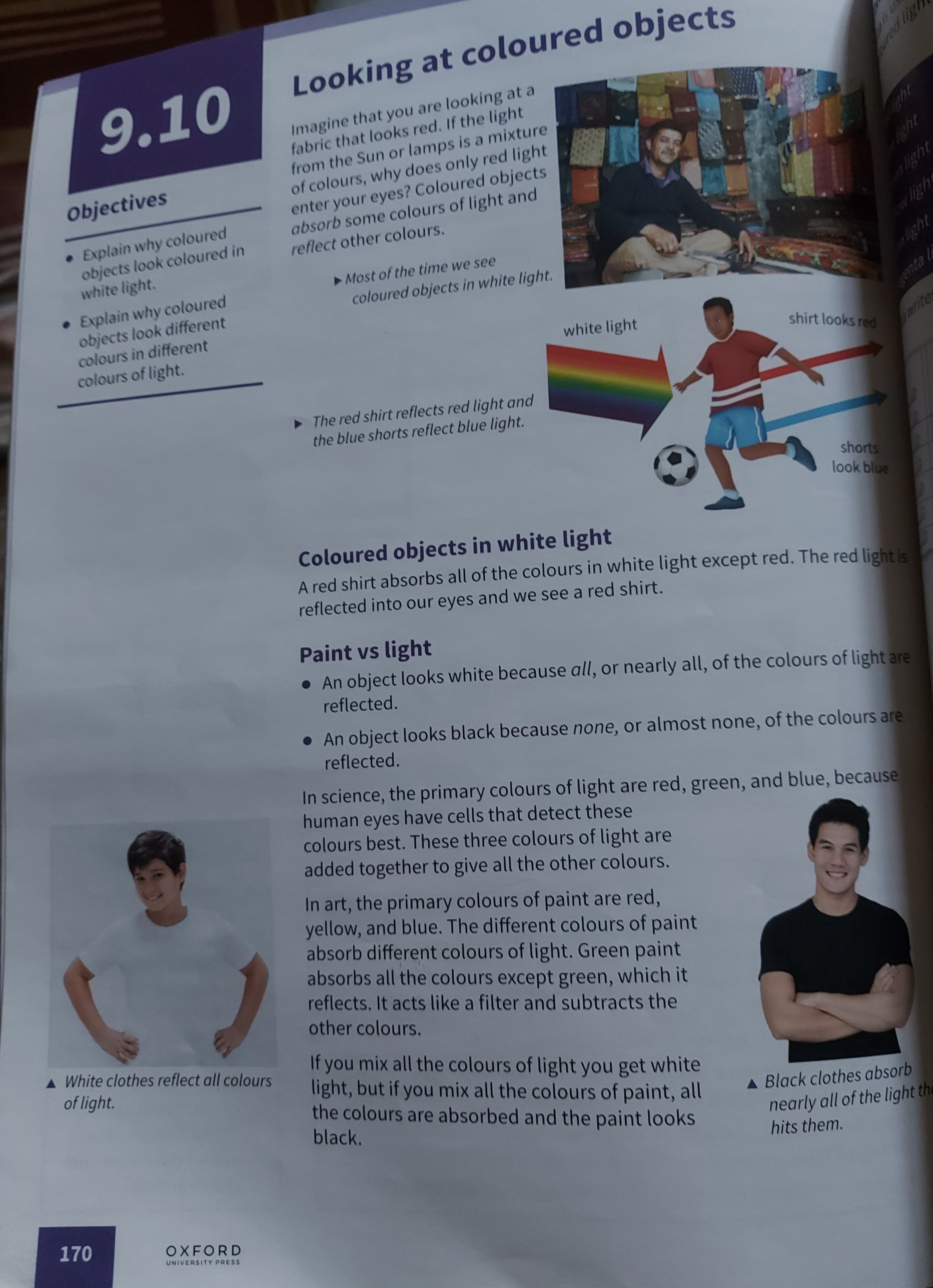 <p>Coloured objects</p>