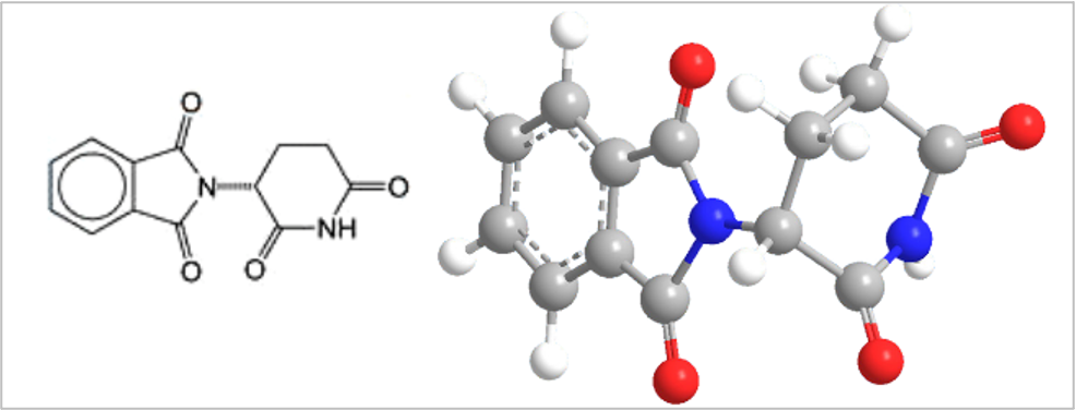 <p><span><strong><span>Thalidomide</span></strong><span> is a chiral molecule: has </span><em><span>(R)- </span></em><span>and </span><em><span>(S)- </span></em><span>enantiomers</span></span></p>