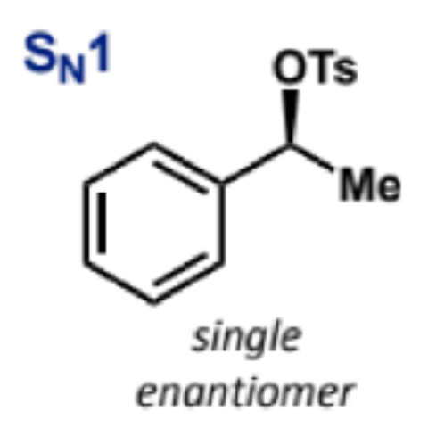 <p>stereochemistry in SN1 reactions</p><p>with EtOH</p>