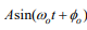 <p>euler identity of Asin(w_o*t+phi_o)</p>