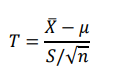 <p>If 𝑋̅ and 𝑆^2 are the mean and variance, respectively, of a random sample of size n taken from a population which is normally distributed with mean 𝜇 and variance 𝜎^2 , then </p><p> is a random variable have the __with v = n – 1 degrees of freedom. In notation form, 𝑇~𝑡_(𝑣=𝑛−1)</p>