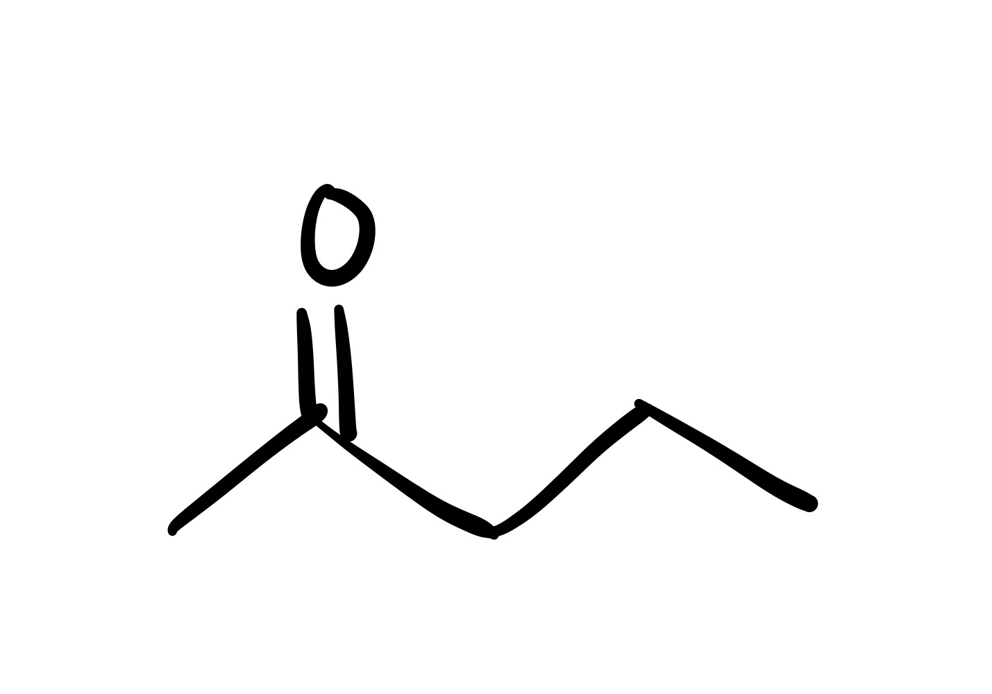 <p>The triple bond is broken, and the O is added as a double bond on the carbon chain </p>