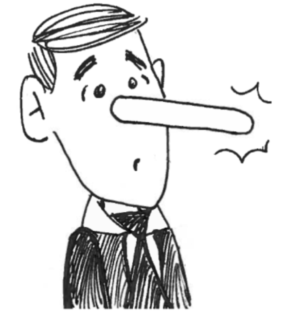 <p>to lie to someone</p>