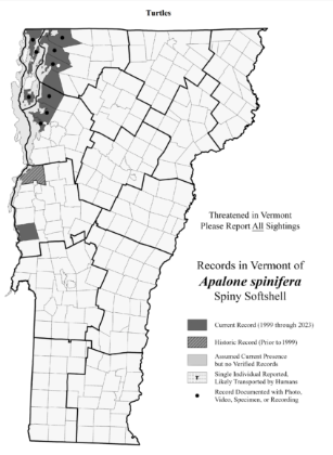 <p>Entirely aquatic, only found in the northeast corner of Lake Champlain (S1)</p>