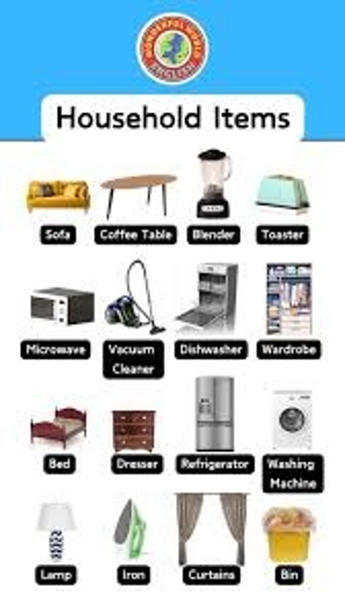 <p>đồ gia dụng</p>