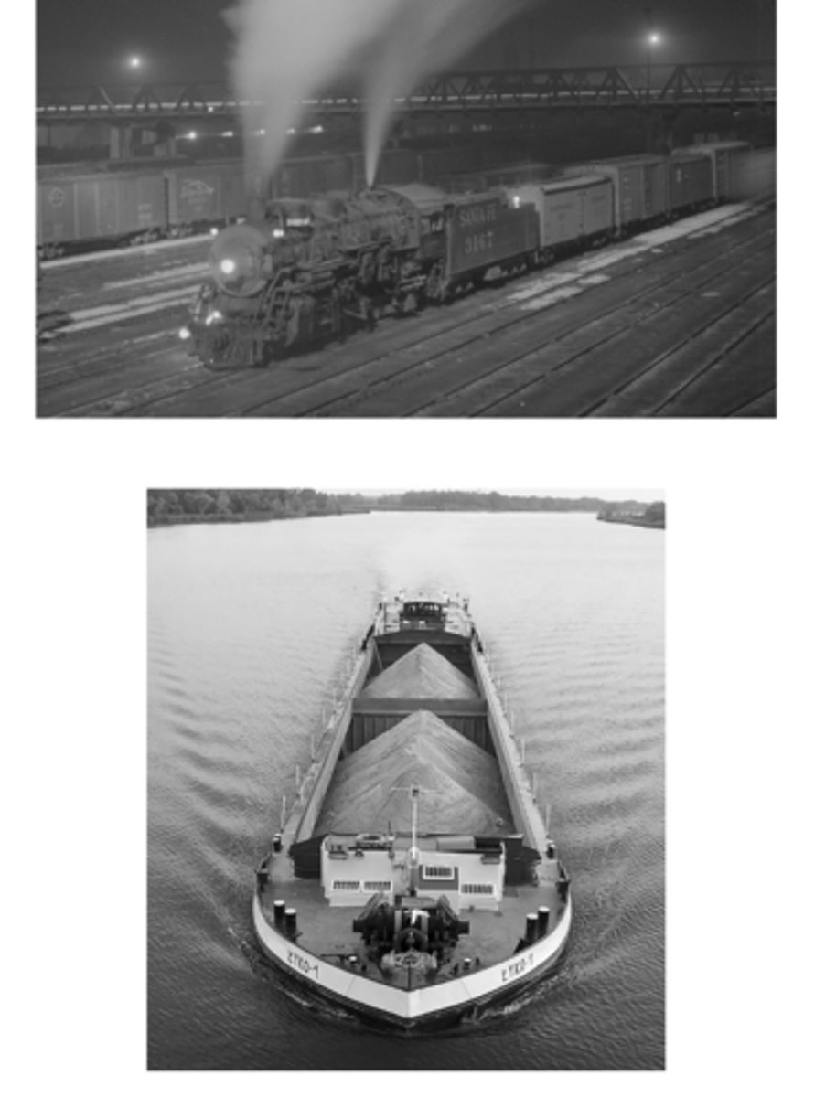 <p>the increased transportation technology has enabled the diffusion and expansion of industrial activities.</p>