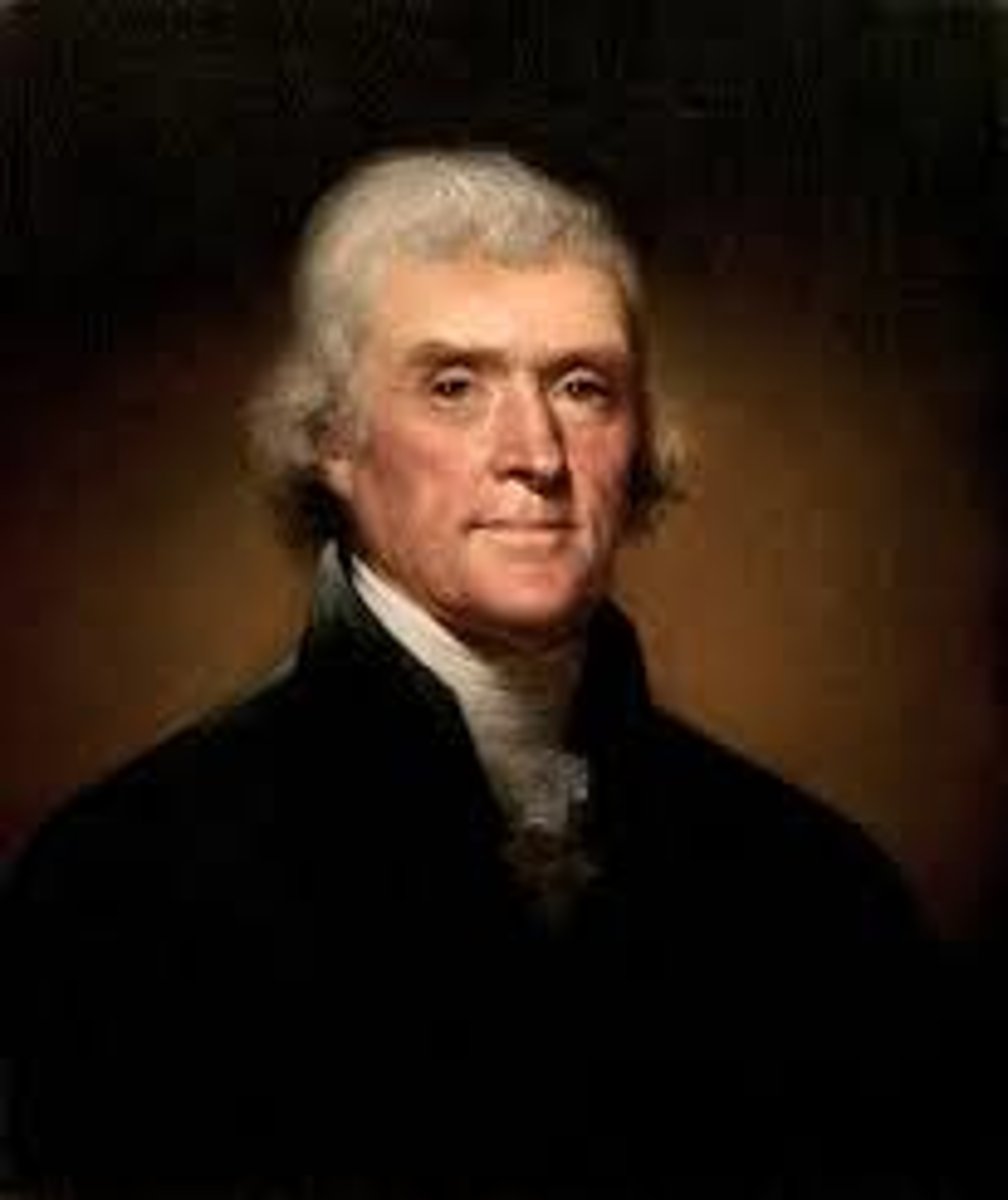 <p>author of the Declaration of Independence. He borrowed ideas on natural rights from John Locke</p>