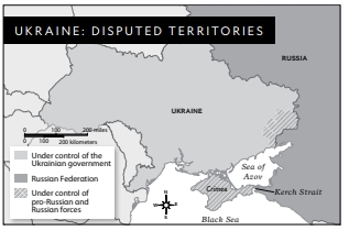 <p>What concept does the Ukrainian conflict map depict?</p>