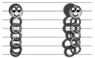 <p>Same age range of when they learned how to take advantage of the shadow information, thinking the one with deeper shadows was closer to them</p>