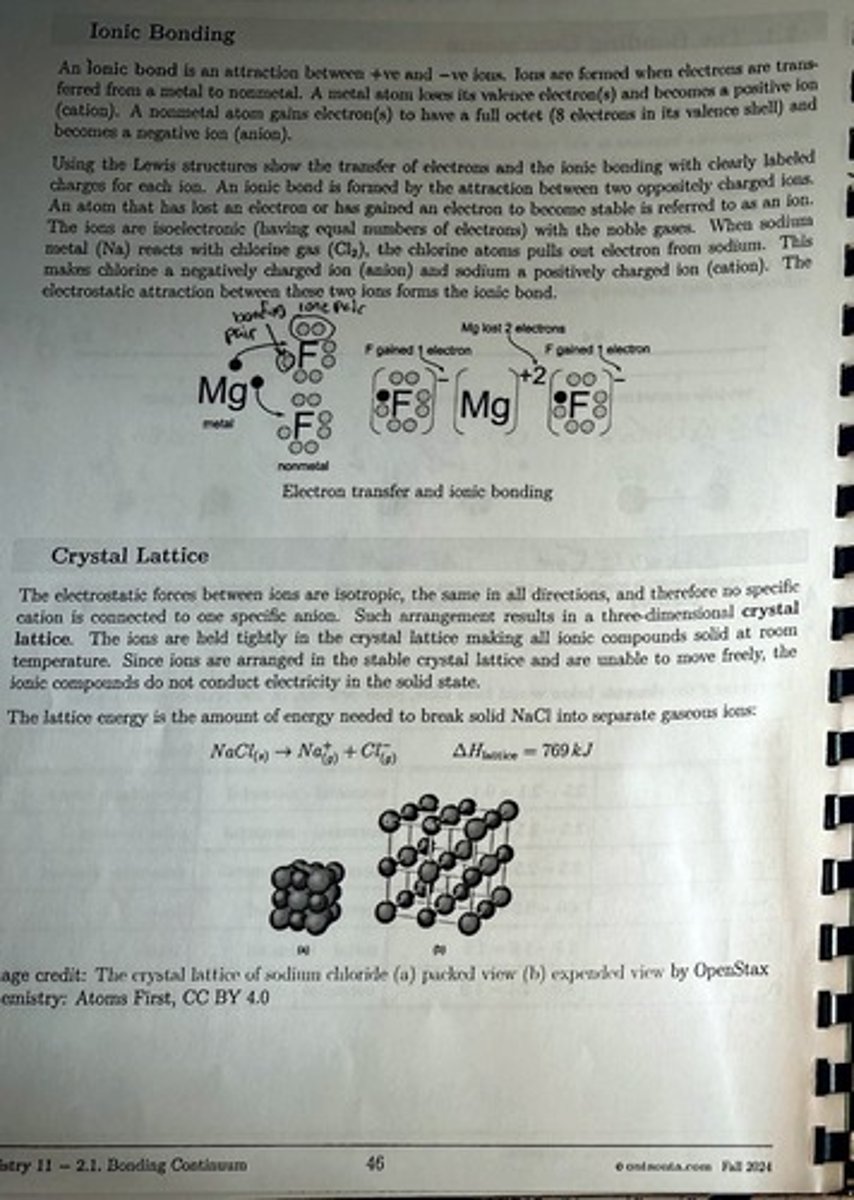 <p>Na-F forms an ionic bond due to a large difference in electronegativity (ΔEN = 3.1), leading to complete transfer of electrons.</p>