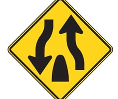 <p>End of divided highway</p>