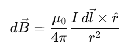 <p>It gives the infinitesimal magnetic field contribution from a small current element.</p>