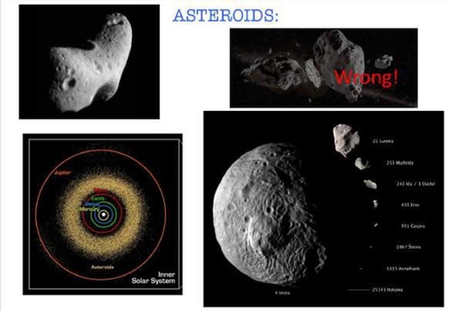 <p>Asteroids may contain amino acids and are thought to be essential for forming life.</p>