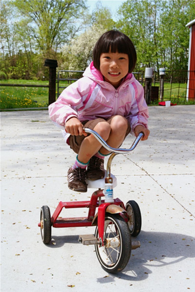 <p>to ride a tricycle</p>