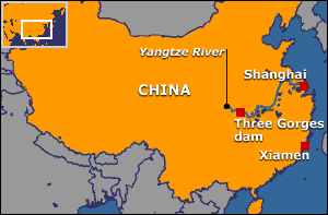 <p> is a hydroelectric dam located on the Yangtze River in China, known for being the world's largest power station in terms of installed capacity. </p>