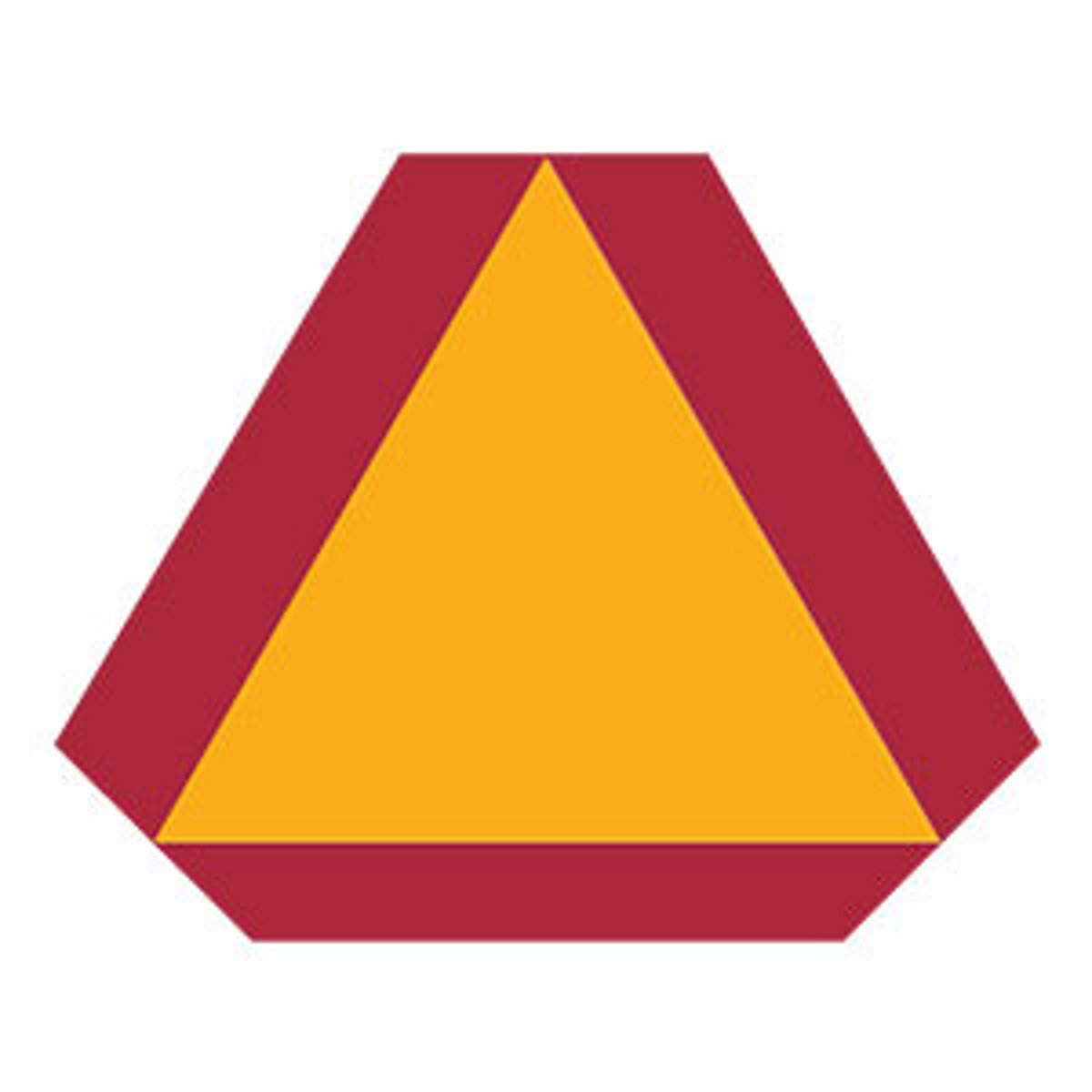 <p>This emblem is required on ________________ such as farm equipment on highways.</p>