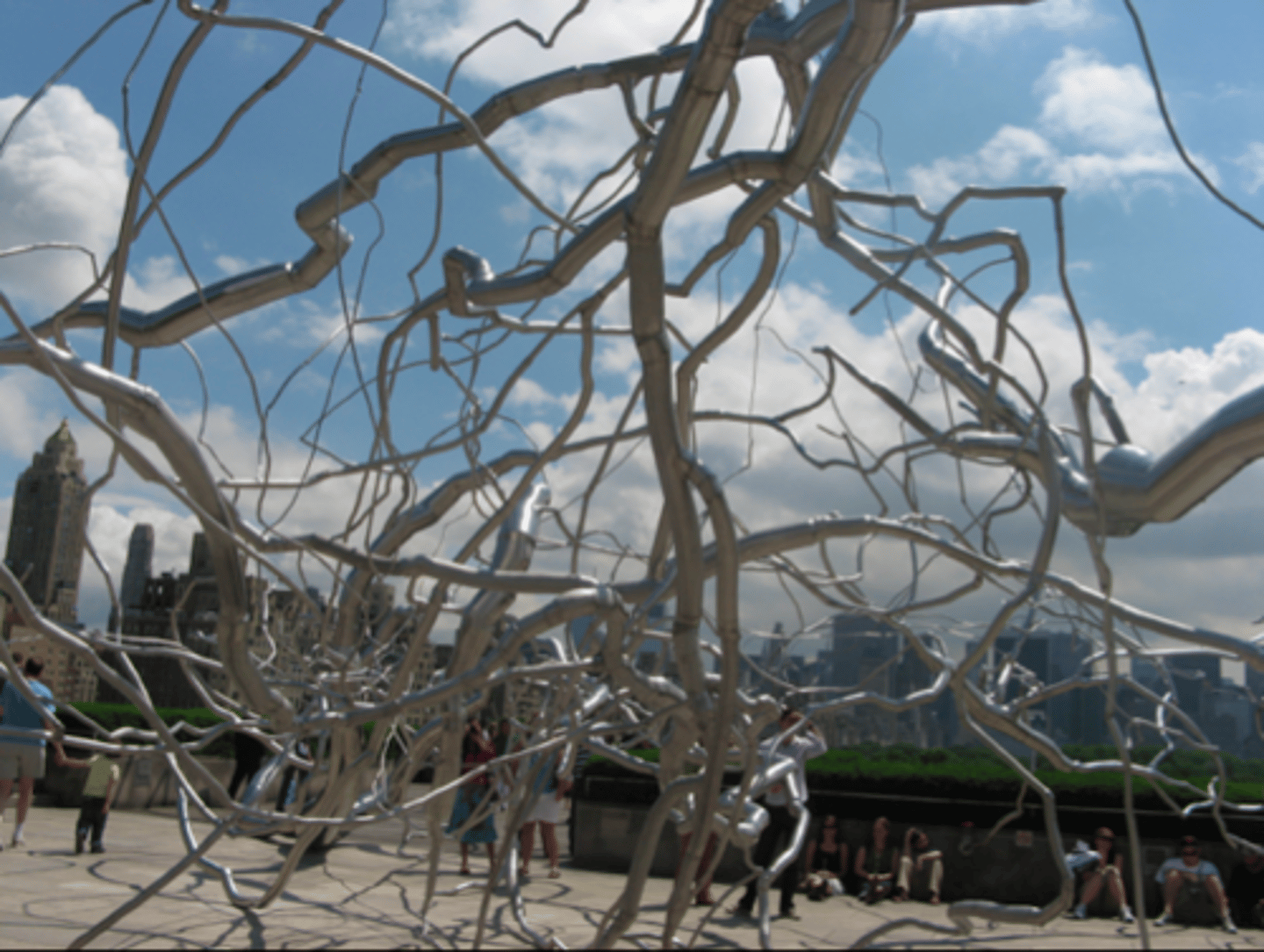 <p>works that engage with the social, poltical, or economic context of a location rather than focusing on its physical attributes - they can be installed elsewhere and enter into a different dialogue with the new area. (Paine, Roxy Paine in the Roof: Maelstrom, 2009. stainless steel. The Met NY)</p>