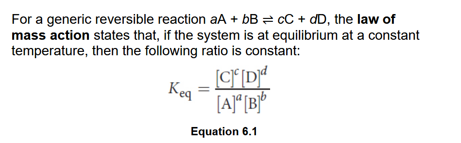 <p>Equilibrium constant</p>