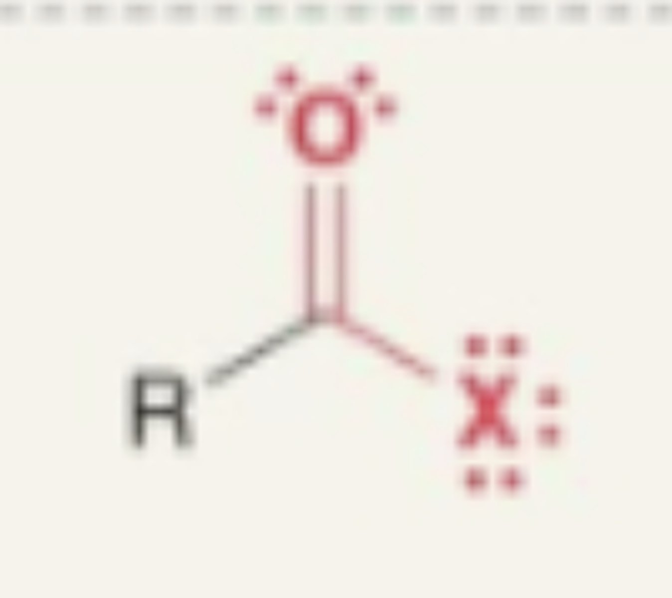 <p>- carbonyl + X (7a Halogen)</p>
