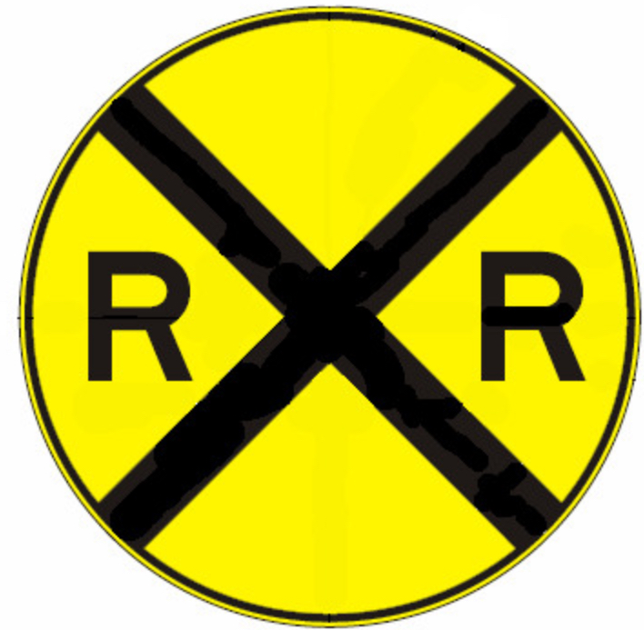 <p>Railroad crossing ahead</p>