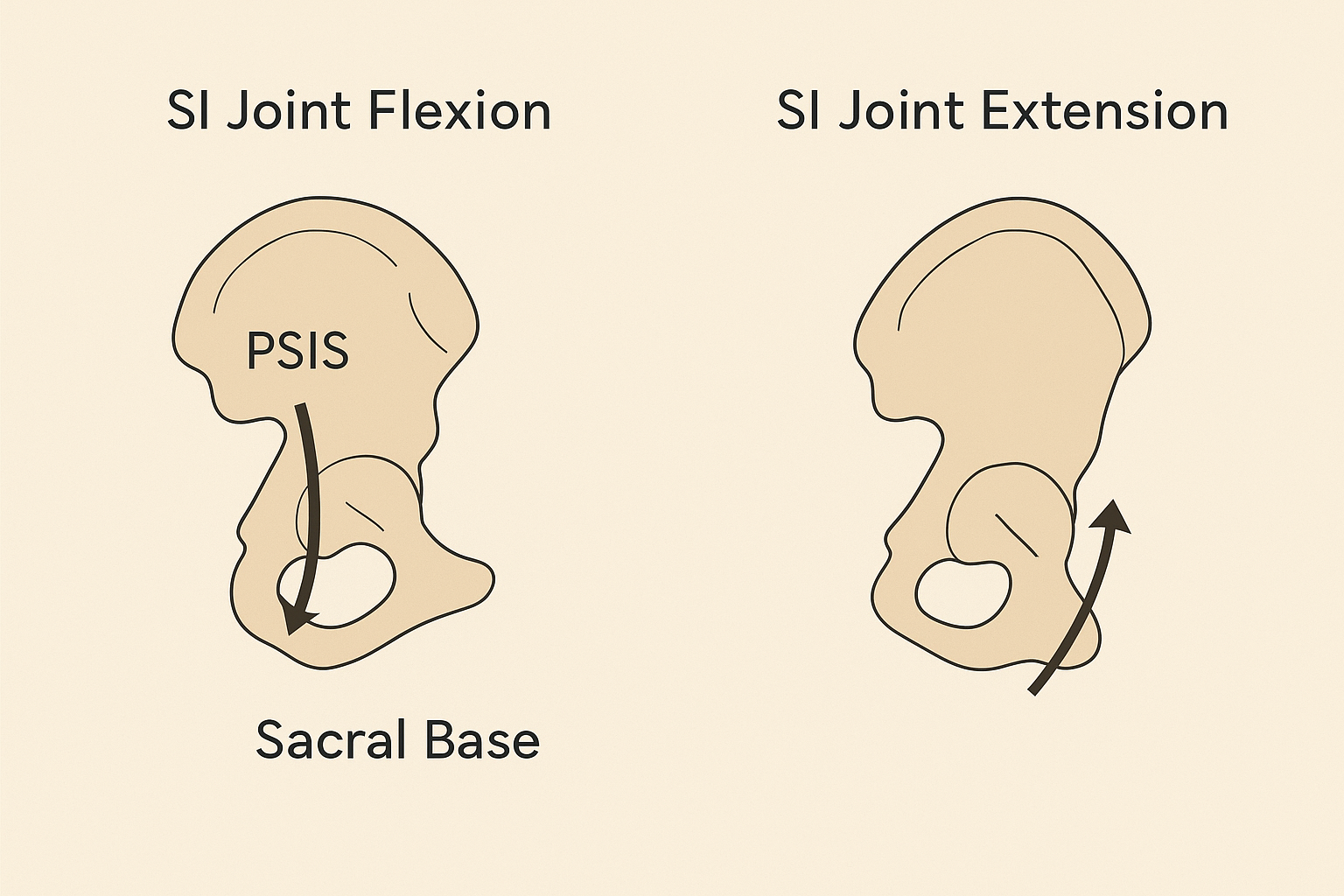 <p>Extension of PSIS &amp; Sacral Base:</p>