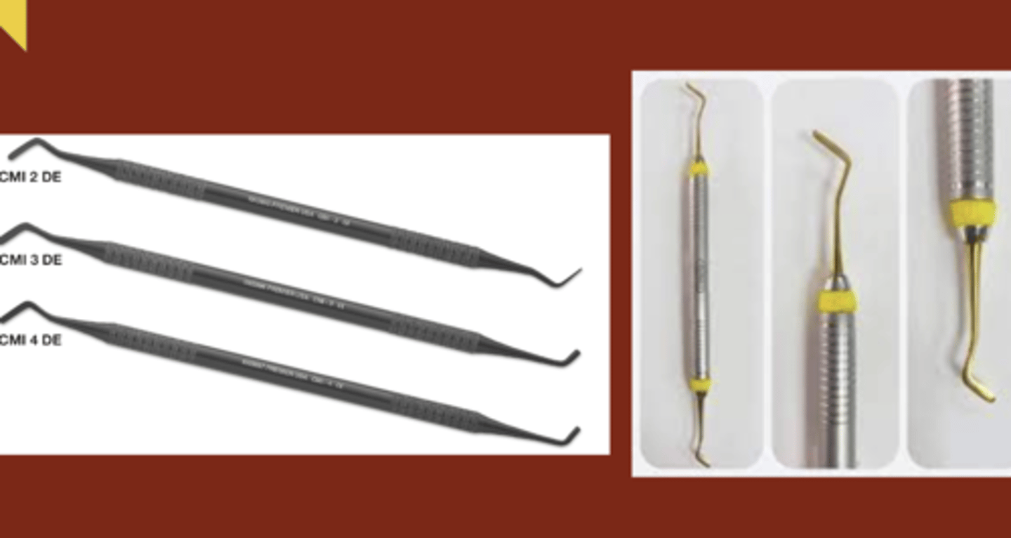 <p>Anodized instruments</p><p>Teflon coated instruments</p><p>Helps increase composite surface finish and reduce damage to composite micro particles</p>