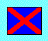<p>Blue and Red Double Diagonal Flag</p>