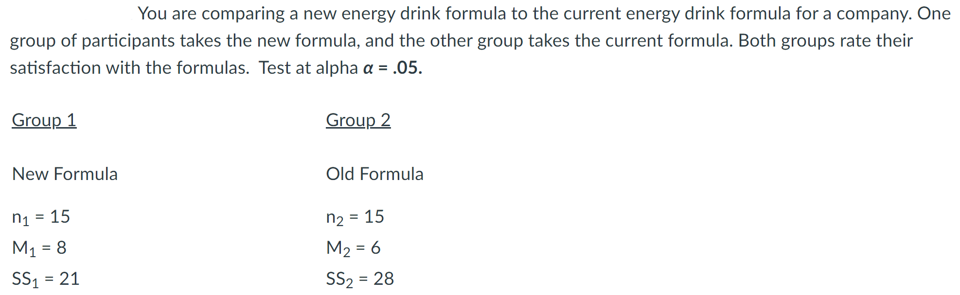 <p>Look at the scenario in the attached image.</p><p><span>Calculate the <strong>pooled variance</strong> and carry the answer to the fourth decimal place.</span></p>