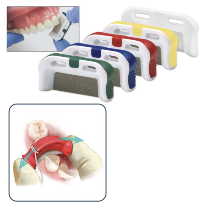 <p>interproximal reduction system that makes interproximal enamel stripping safe and accurate without creating sharp corners or subgingival ledges. are flexible, diamond strips curve and conform along the natural contours of the teeth to maximize pt comfort and safety&nbsp;</p>