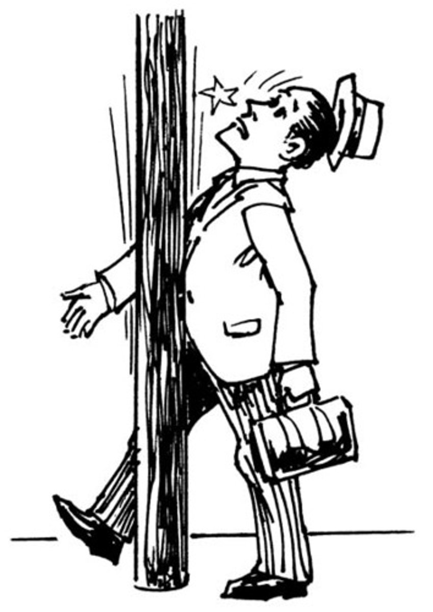 <p>to bump into; to run into</p>