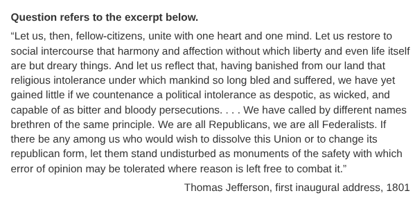 <p>The excerpt best reflects which of the following?</p>