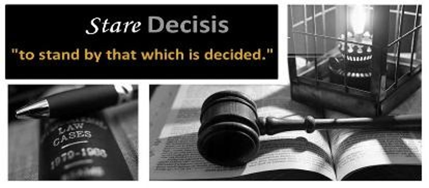 <p>This doctrine is built on the idea of standing by decided cases, upholding precedents and maintaining former adjudications and thus tends to favour status quo. This is the opposite of the 'Living Constitution' approach.</p>