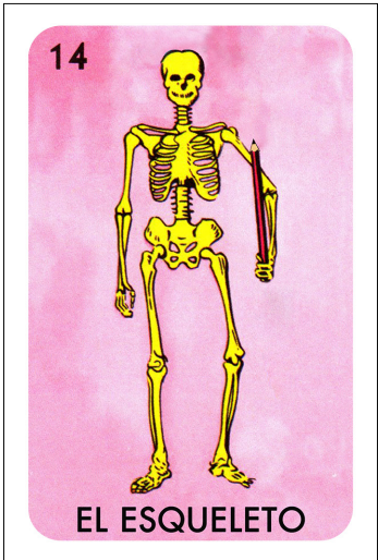 <p><em>La muerte tilica y flaca.</em></p>