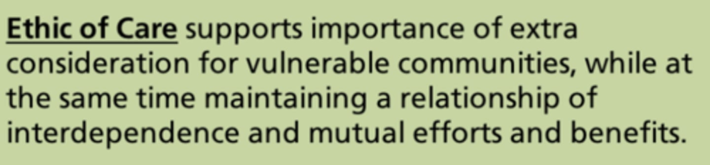 <p>Ethic of Care</p>