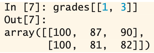 <p>use a list of row indices separated by ,</p>