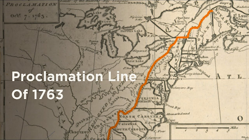 <p>Proclamation line of 1763</p>