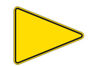 <p>What does this sign indicate (by Shape)?</p>